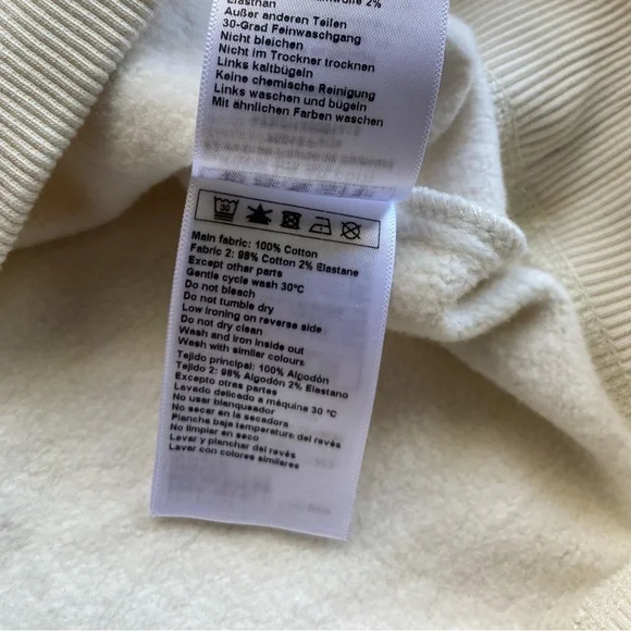 NWT/ba&sh Cream & Red True Life Sweatshirt Size M - Picture 7 of 10